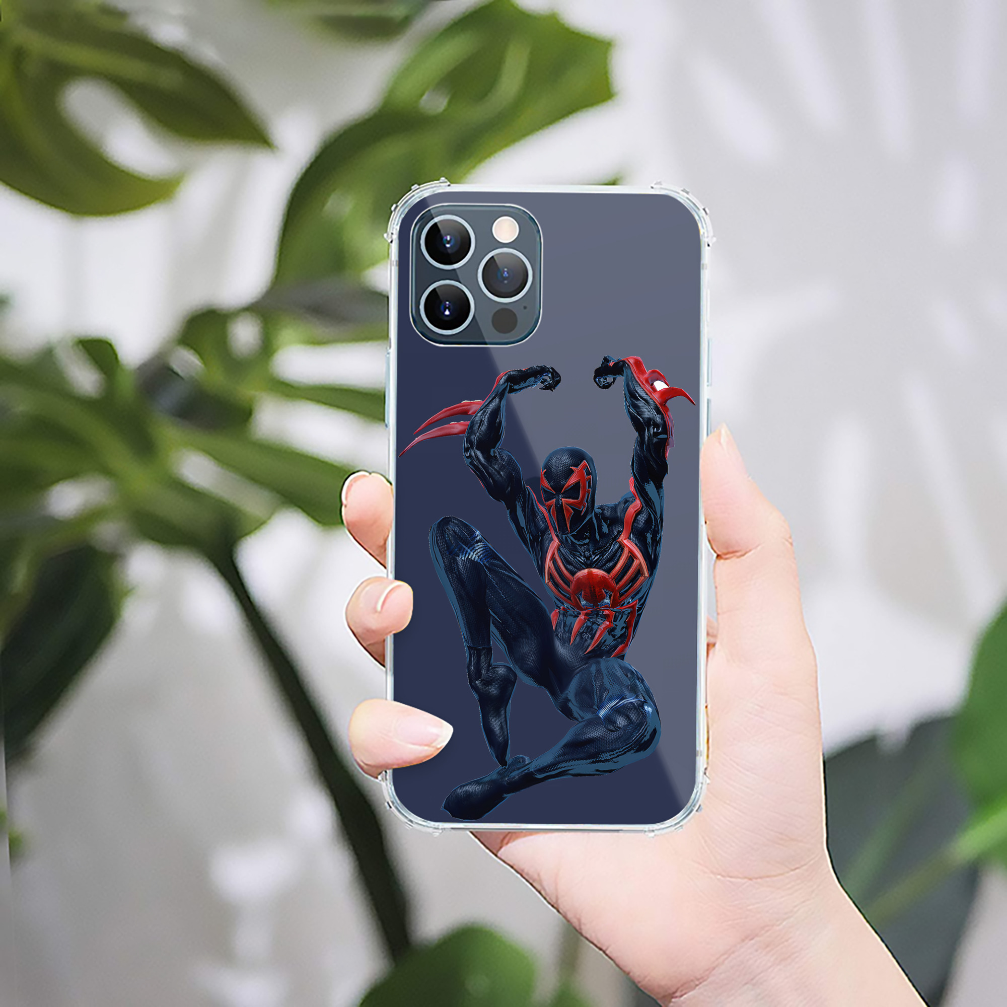 （画像用） Spider Man スパイダーマン 【iPhone 12シリーズ対応】透明スマホケース（クリアソフトケース）